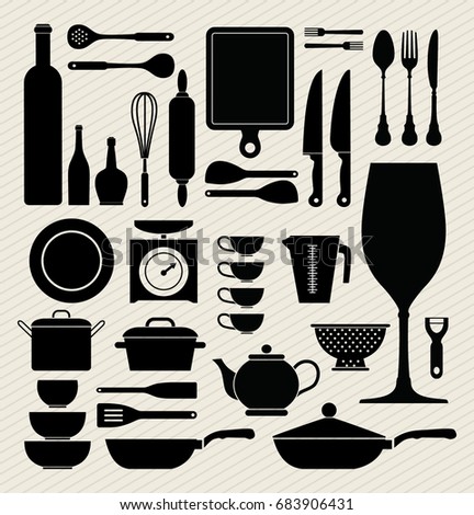 Utensil kitchen icon, vector illustration
