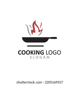 logotipo utensil para cocinar con concepto vectorial