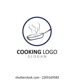 utensil logo for cooking with vector concept