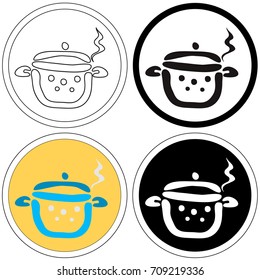 Utensil logo, emblem. Food elements set. Cafe, menu sign.