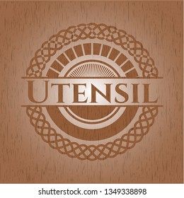 Utensil retro wooden emblem