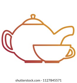 utensil teapot with cup