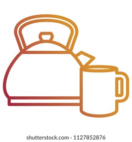 utensil teapot with cup