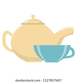 utensil teapot with cup