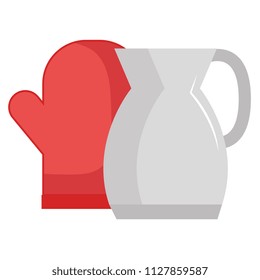 utensil teapot with glove