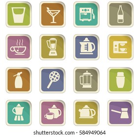 utensils for bavarages vector icons for user interface design