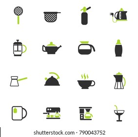 utensils for beverages color vector icons for web and user interface design