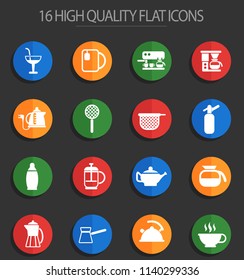 utensils for beverages vector icons for web and user interface design