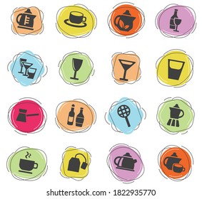 utensils for beverages web icons for user interface design