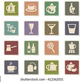 utensils for beverages web icons for user interface design