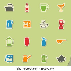 utensils for beverages web icons for user interface design