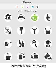 utensils for beverages web icons for user interface design