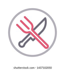 utensils color line vector icon