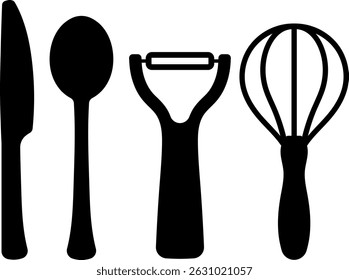 utensils cook cooking kitchen spoon knife whisk restaurant 9954