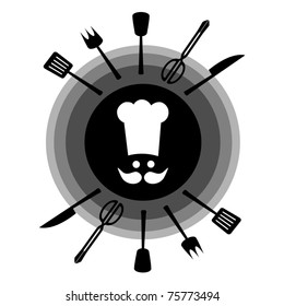 Utensils to cook with white cap