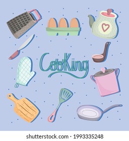 utensils for cooking cartoon background