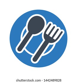 utensils glyph color vector icon