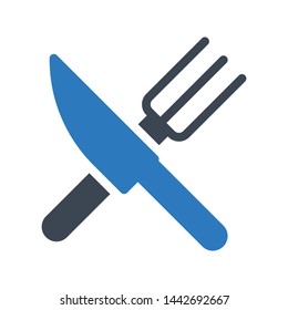 utensils glyph color vector icon