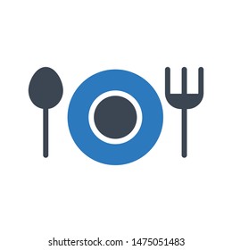 utensils glyph colour vector icon