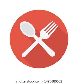 utensils glyph flat vector icon