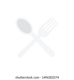 utensils glyph flat vector icon