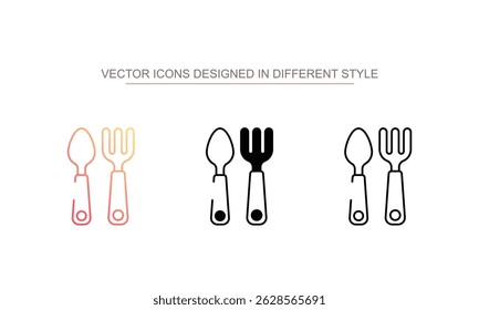 Utensils-Symboldesign mit weißem Hintergrund - Stockgrafik