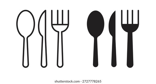Icono de utensilios de colección plana y trazo para ui ux trabajo.