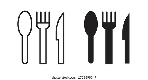 Icono de utensilios para la Plantilla. Conjunto de gráficos de Vector de iconos