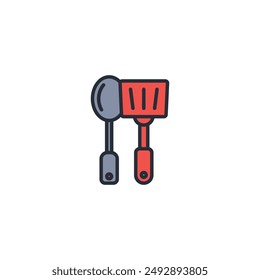 utensils icon. vector.Editable stroke.linear style sign for use web design,logo.Symbol illustration.