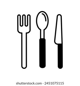 Icono de utensilios con fondo blanco Vector ilustración de stock