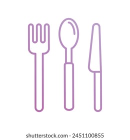 utensils icon with white background vector stock illustration
