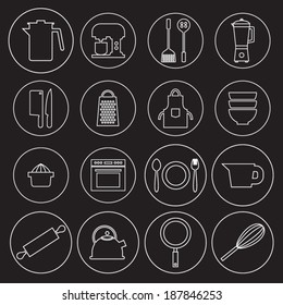 Utensils Icons set 16