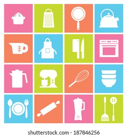 Utensils Icons set 16