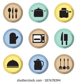 Utensils Icons set 9