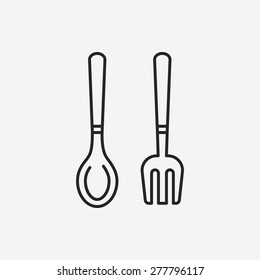 Utensils line icon