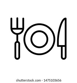 utensils thin line vector icon