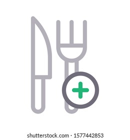 utensils vector color line icon 