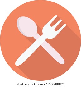 utensils vector flat color icon 