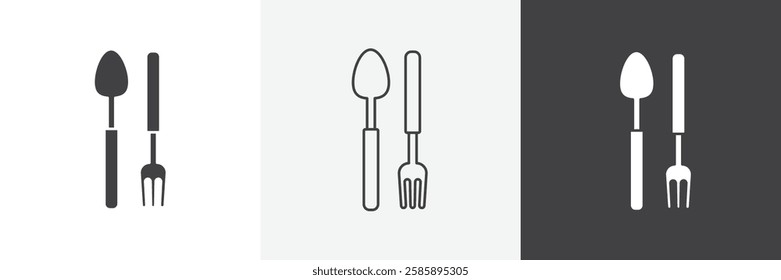 Utensils vector icons collection graphic designs for ui designs