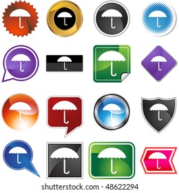 Utensils web button isolated on a background