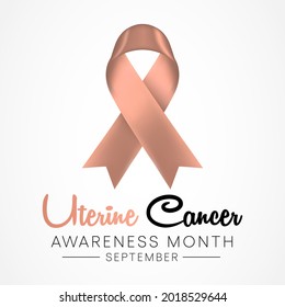 Uterine Cancer awareness month is observed every year in September, it is a type of cancer that begins in the uterus. Vector illustration