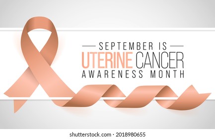 Uterine Cancer awareness month is observed every year in September, it is a type of cancer that begins in the uterus. Vector illustration