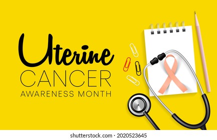 Uterine Cancer awareness month is observed every year in September, it is a type of cancer that begins in the uterus. Vector illustration