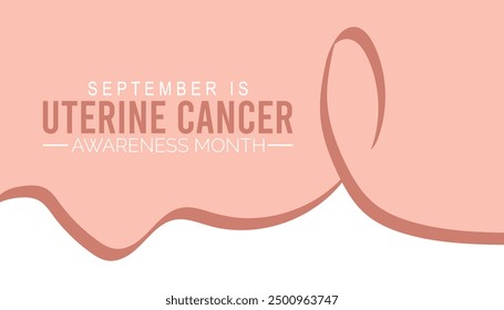 uterine cancer awareness month is observed every year on September. Holiday concept background, placard, banner design template Vector illustration background design.