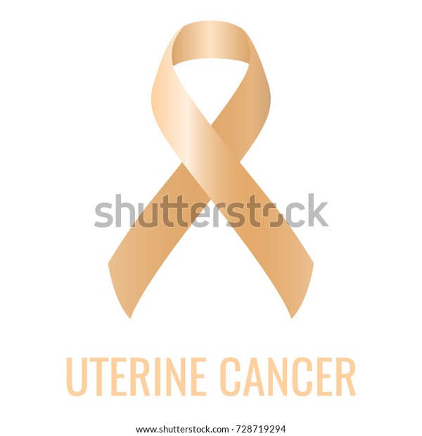 Uterine Cancer Ribbon Isolated On White Stock Vector (Royalty Free