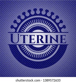 Uterine denim background. Vector Illustration. Detailed.