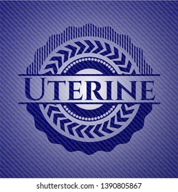 Uterine denim background. Vector Illustration. Detailed.