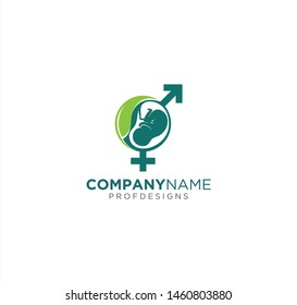 Uterine Nutrition Scan X-ray Baby Leaf Sexual Consultation Logo Art Icon Vector Illustration