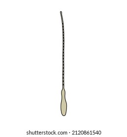 uterine sound forceps doodle icon, vector illustration