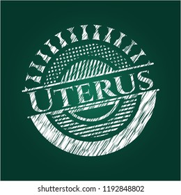 Uterus chalkboard emblem
